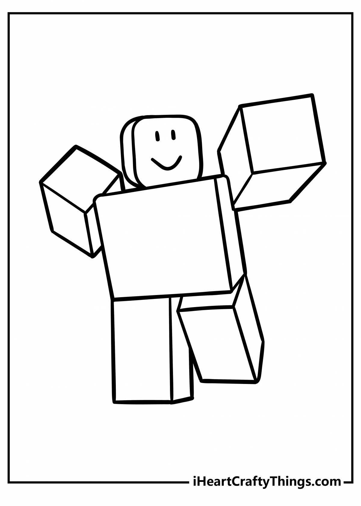 Adorable minecraft coloring page