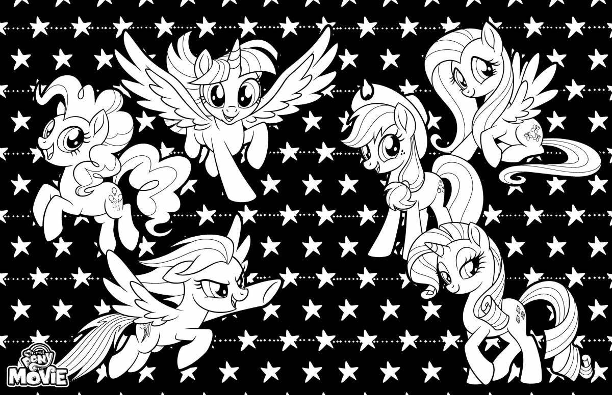 Exquisite coloring all the ponies together