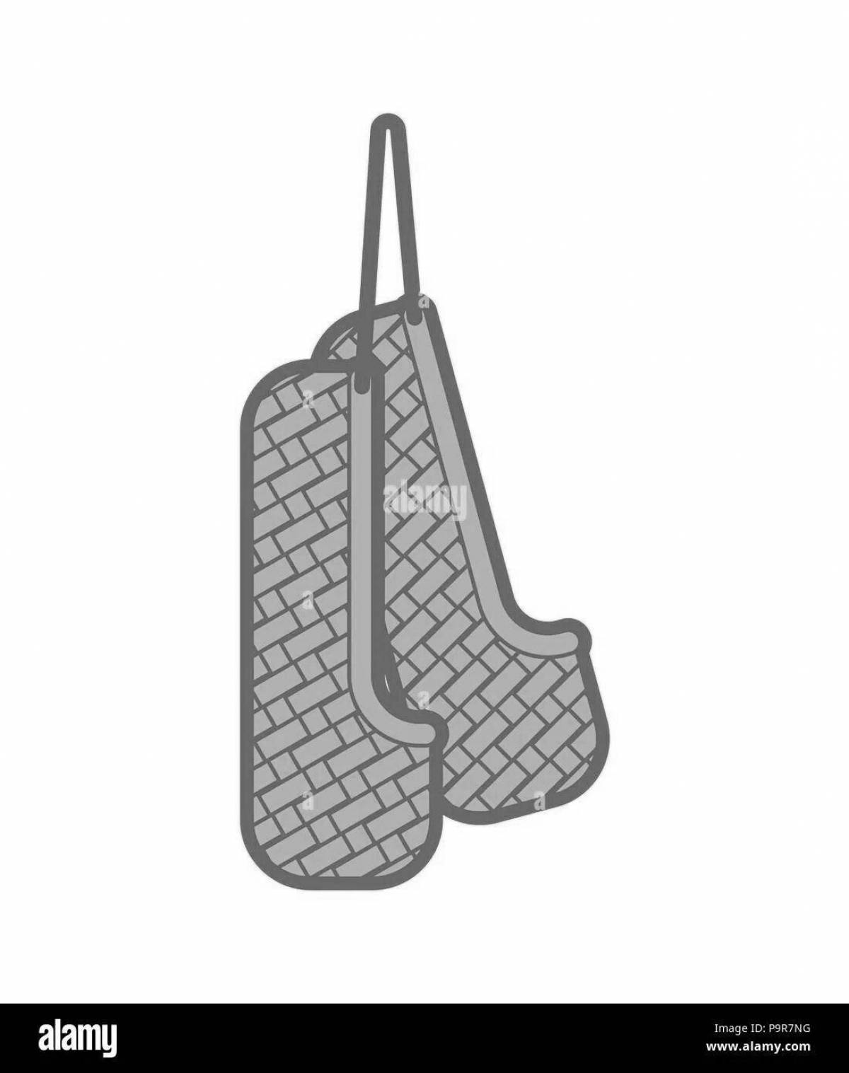 Coloring page cute pre-k sandals