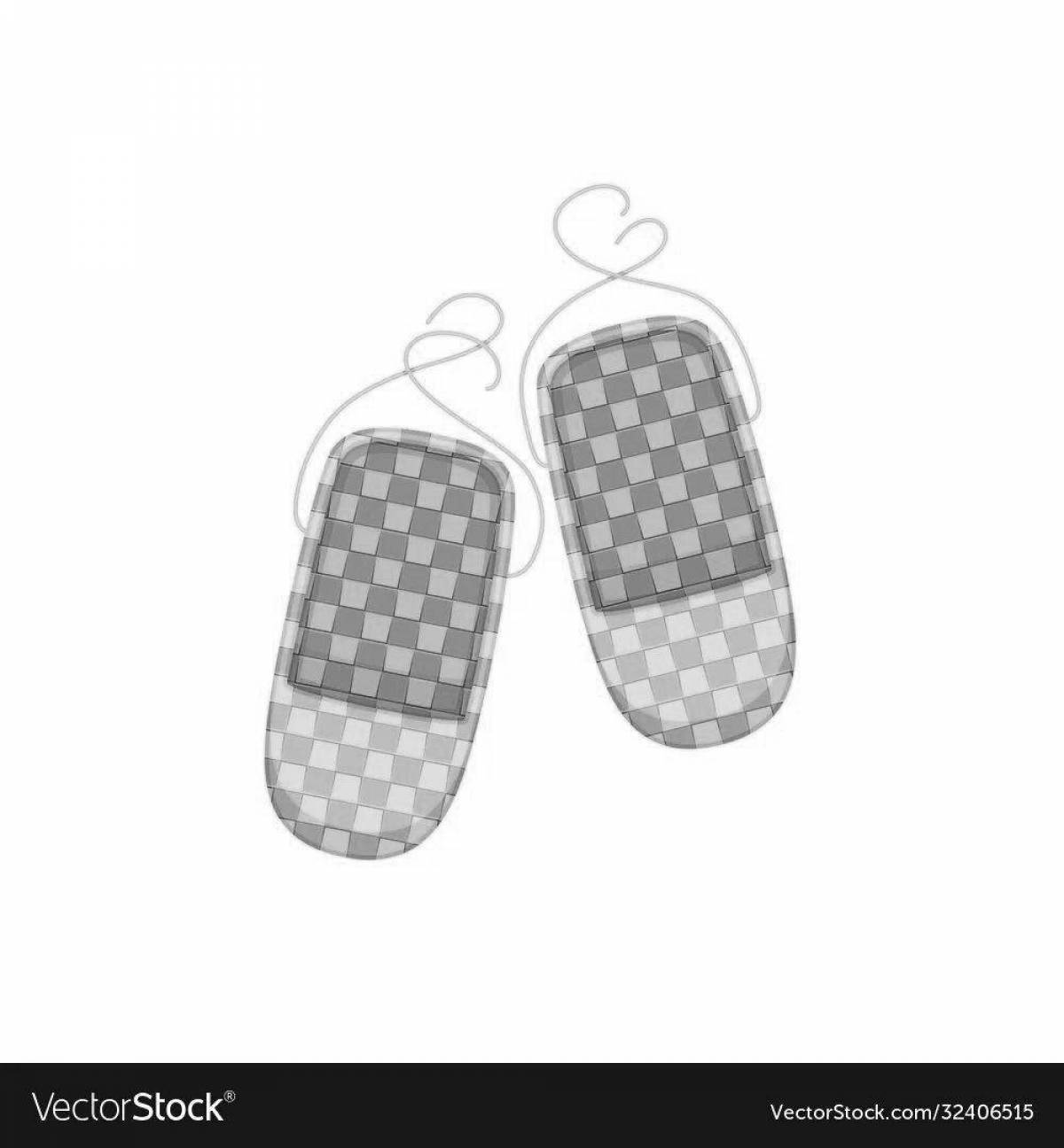 Gorgeous sandals for kids coloring page