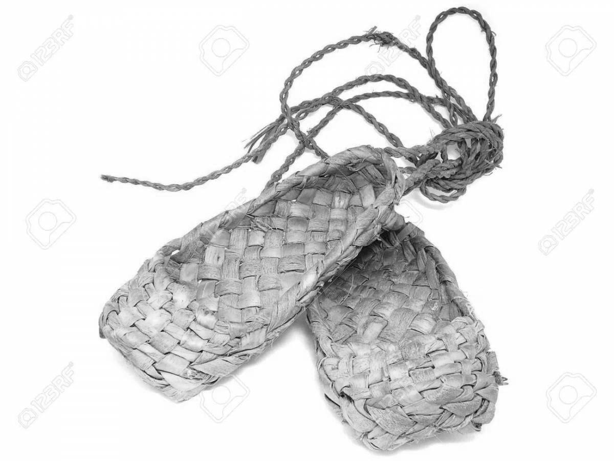 Wonderful sandals coloring for kids