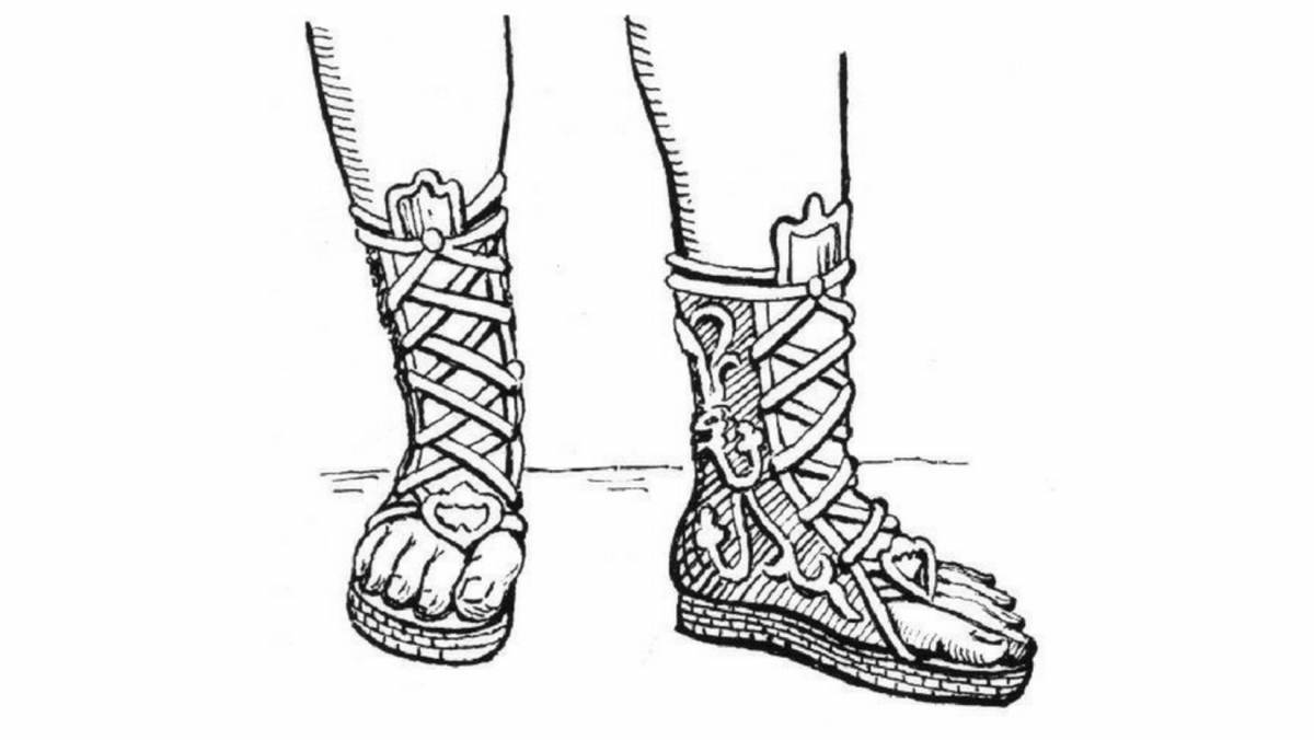 Coloring book superb sandals for babies