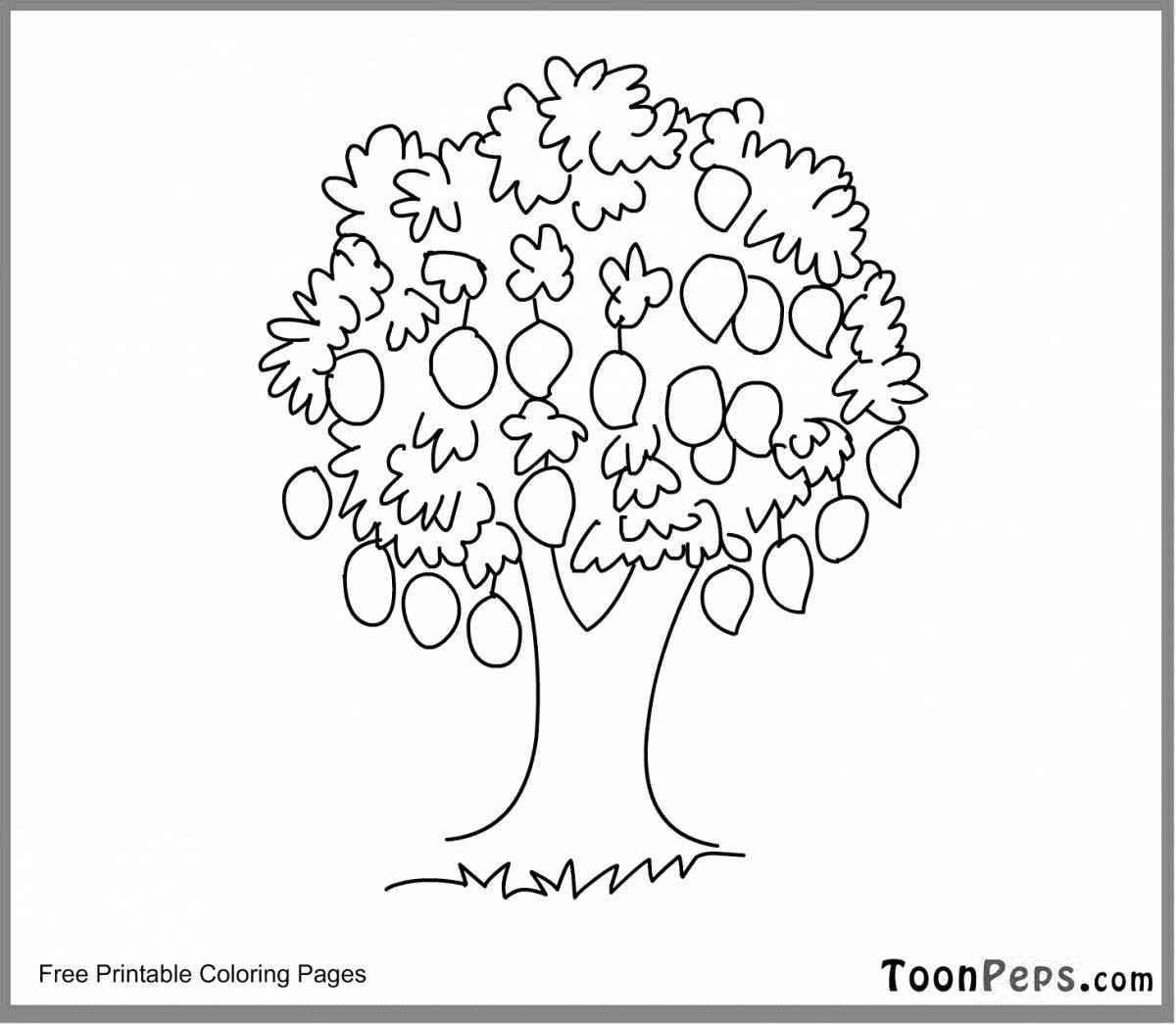 Bright family tree illustration