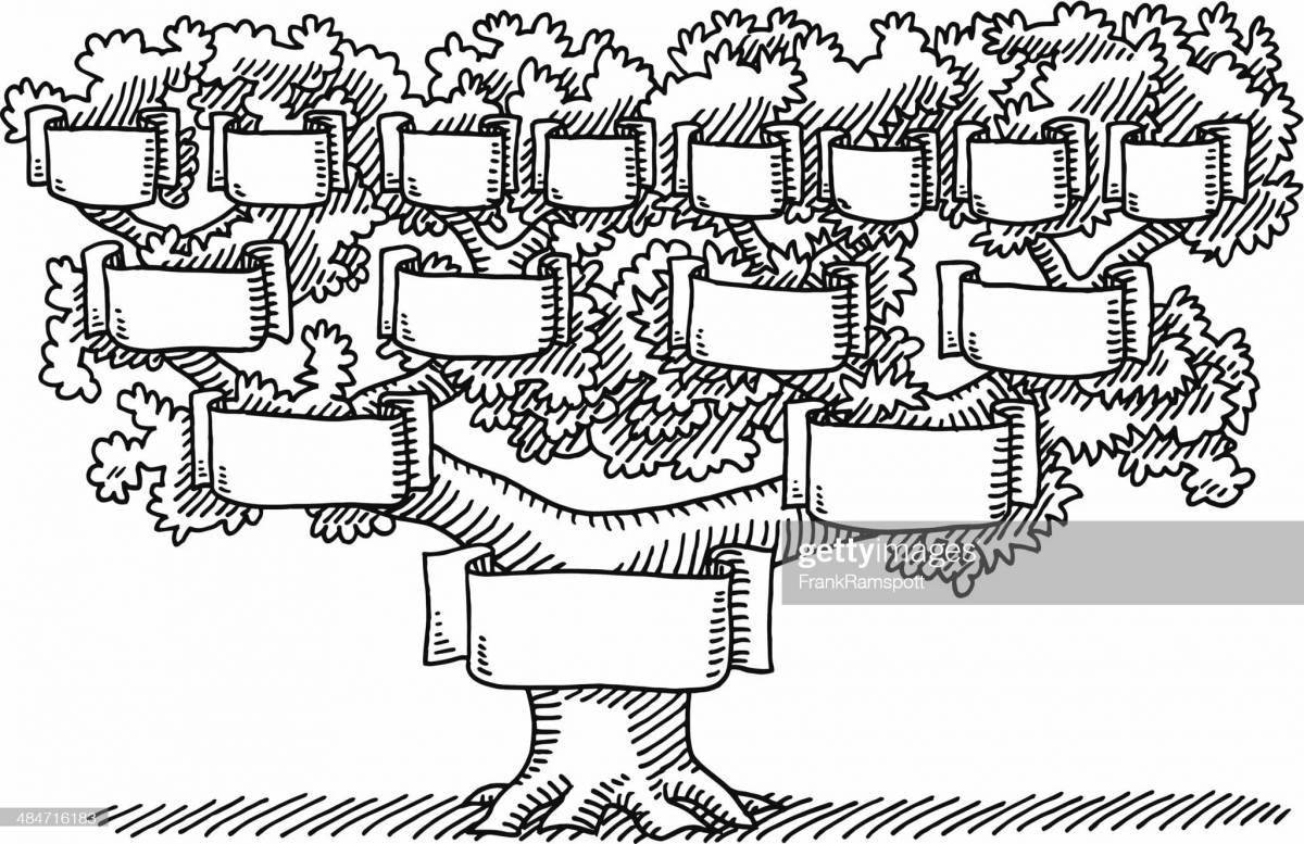 Photo Elegant family tree illustration