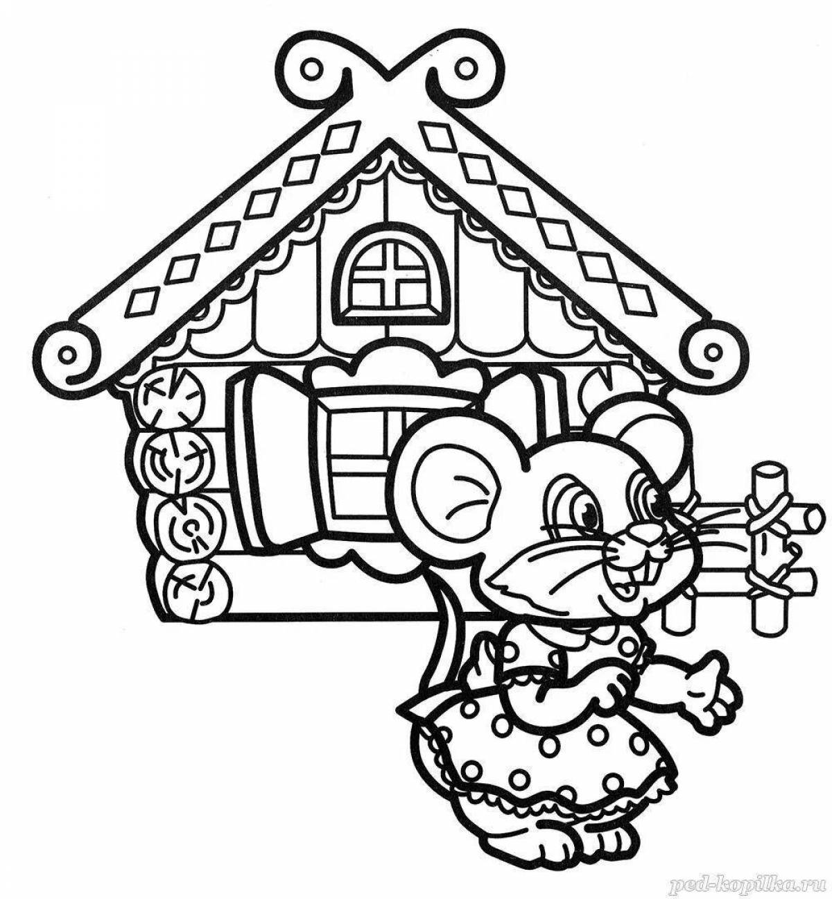 Teremok character coloring page