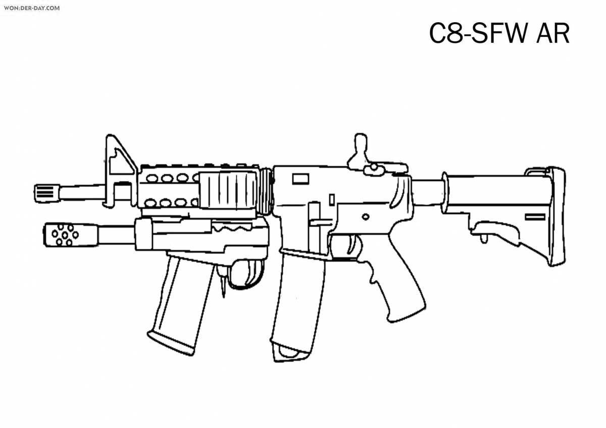 Grand coloring page pubg mobile weapon