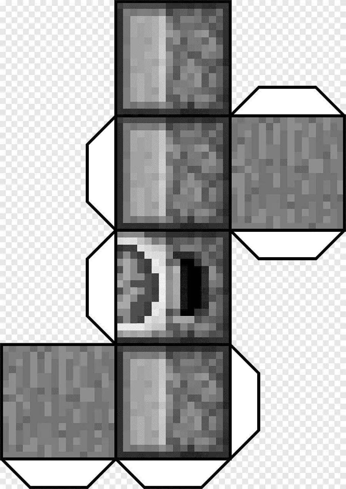 Impressive coloring minecraft workbench