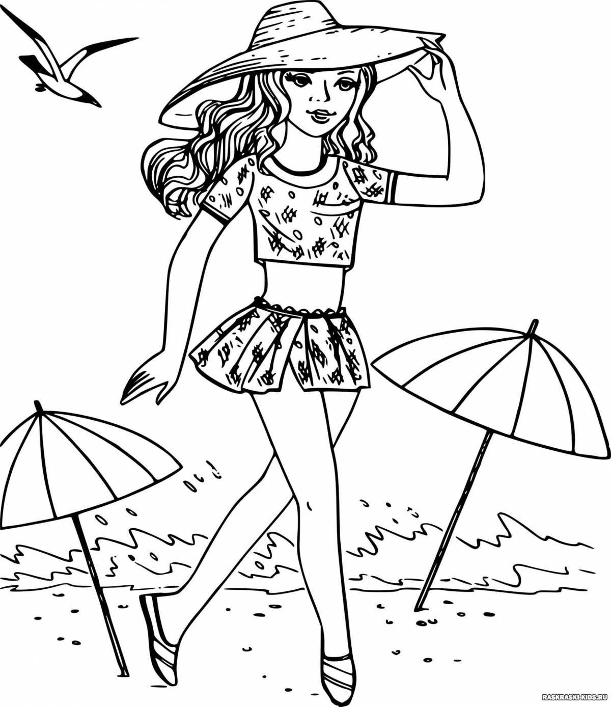 Attractive fashion coloring for kids