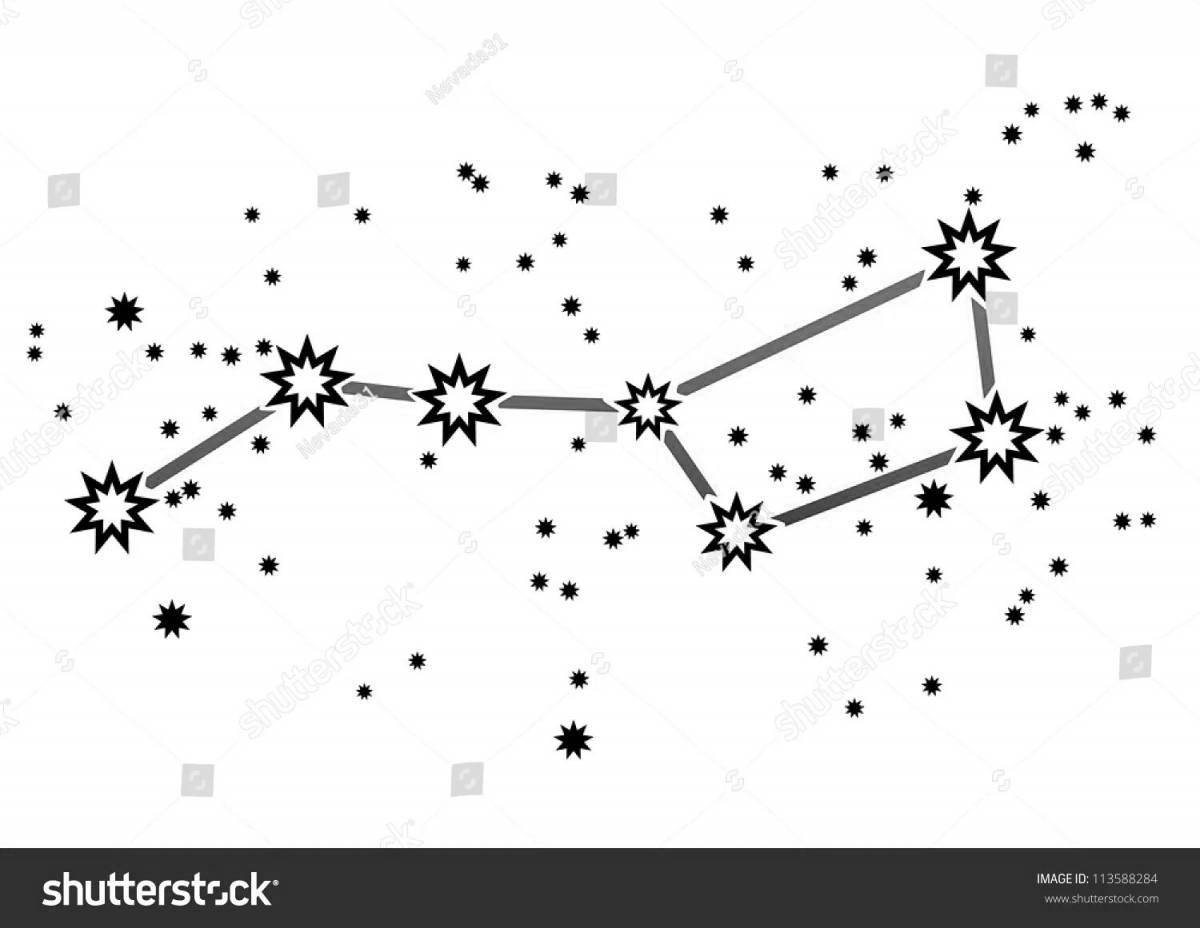 Coloring page dazzling big dipper