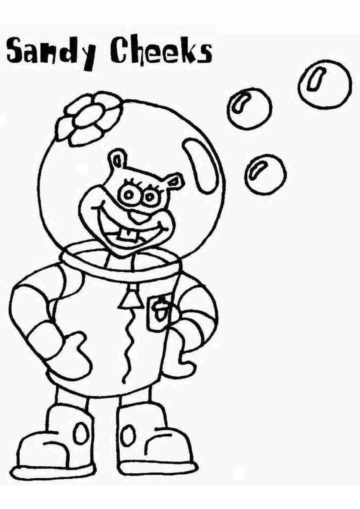 Photo Coloring sandy spongebob