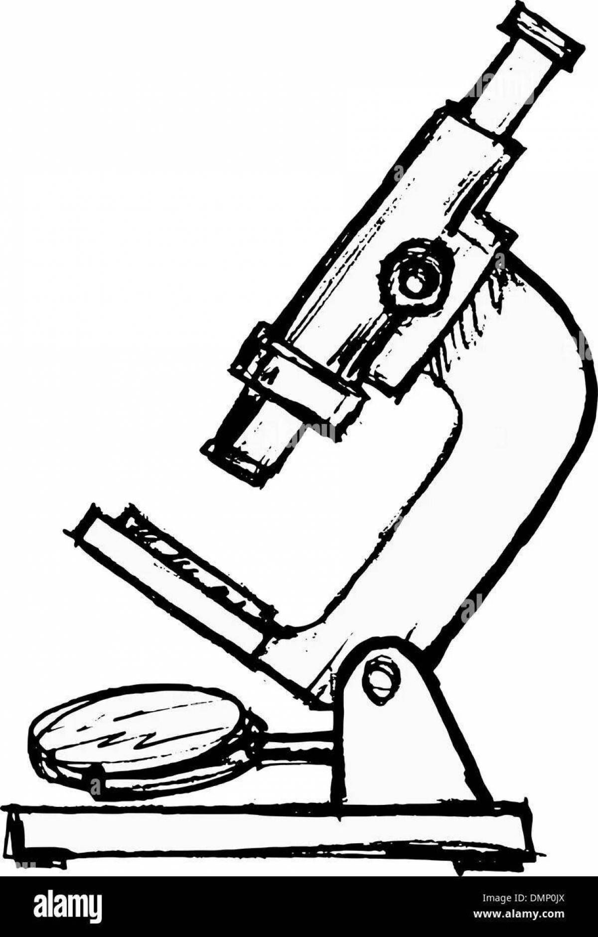 Творческая раскраска микроскопа для детей