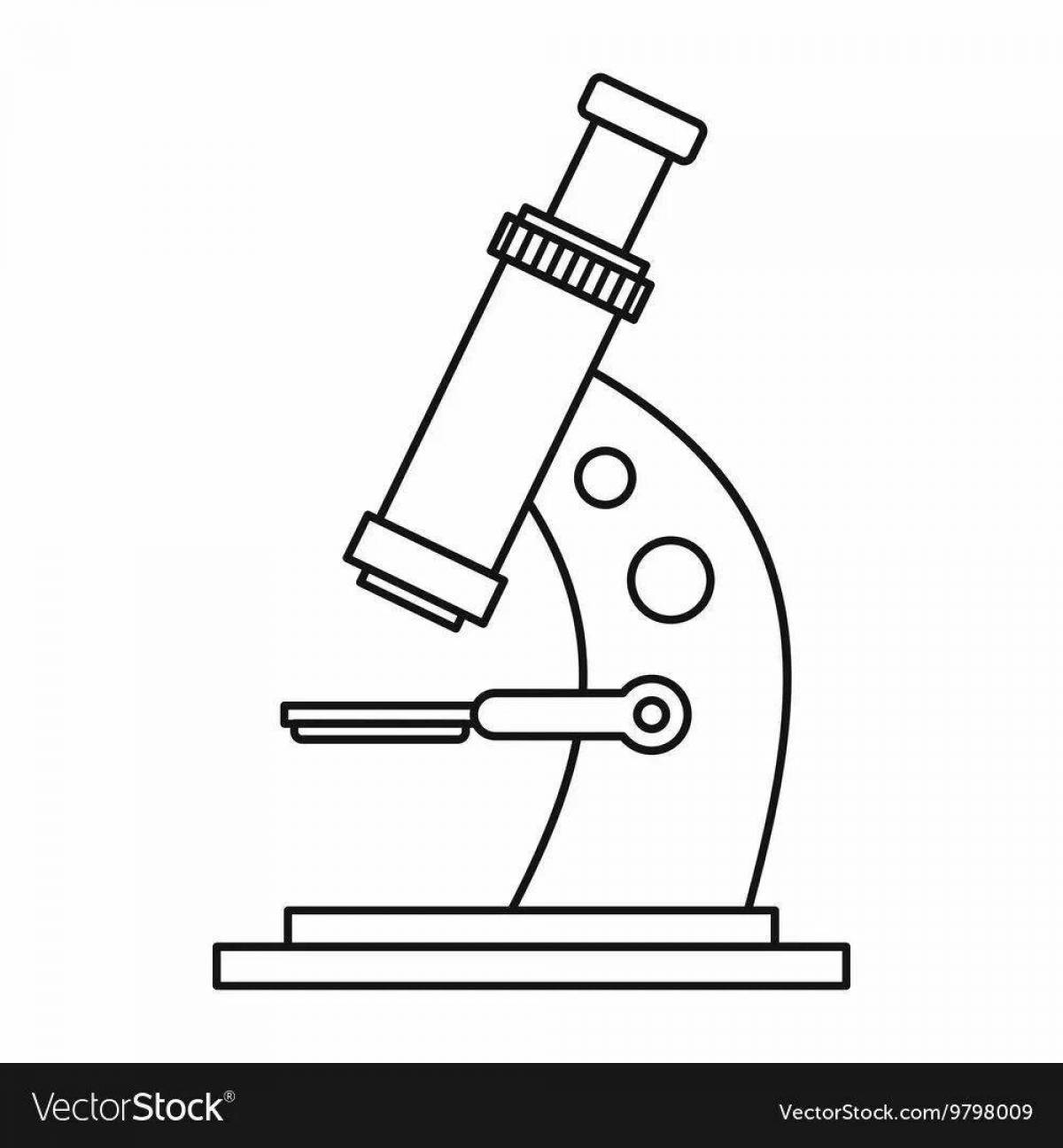 Vibrant microscope coloring book for kids