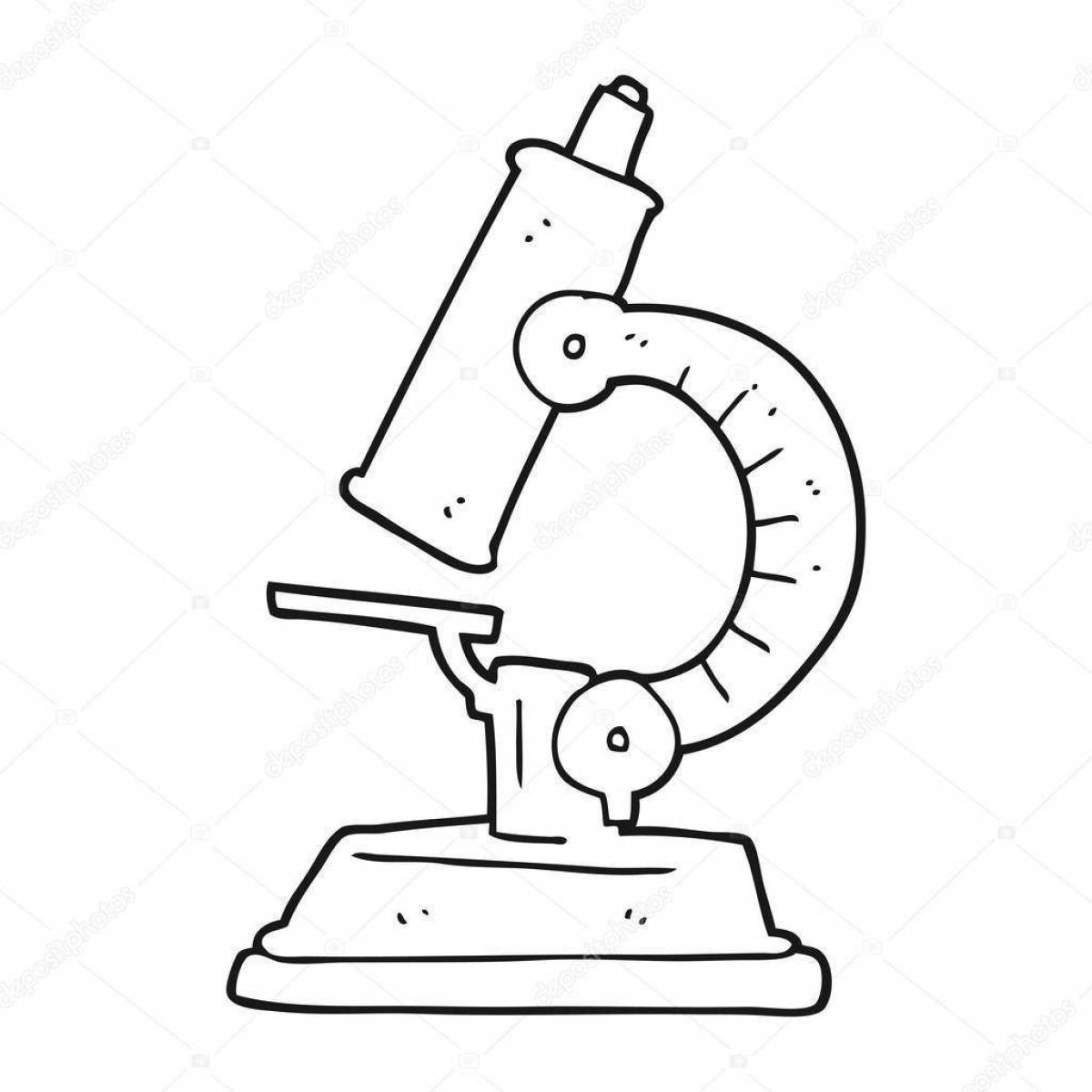 A funny coloring book microscope for kids