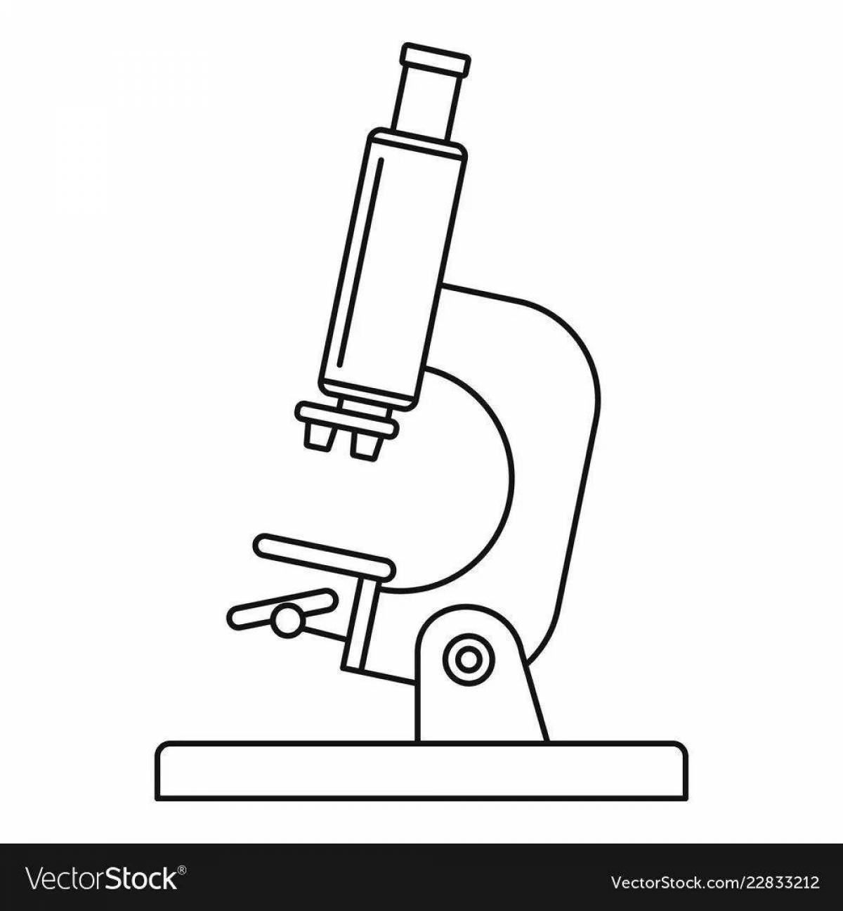 Joyful microscope coloring book for kids