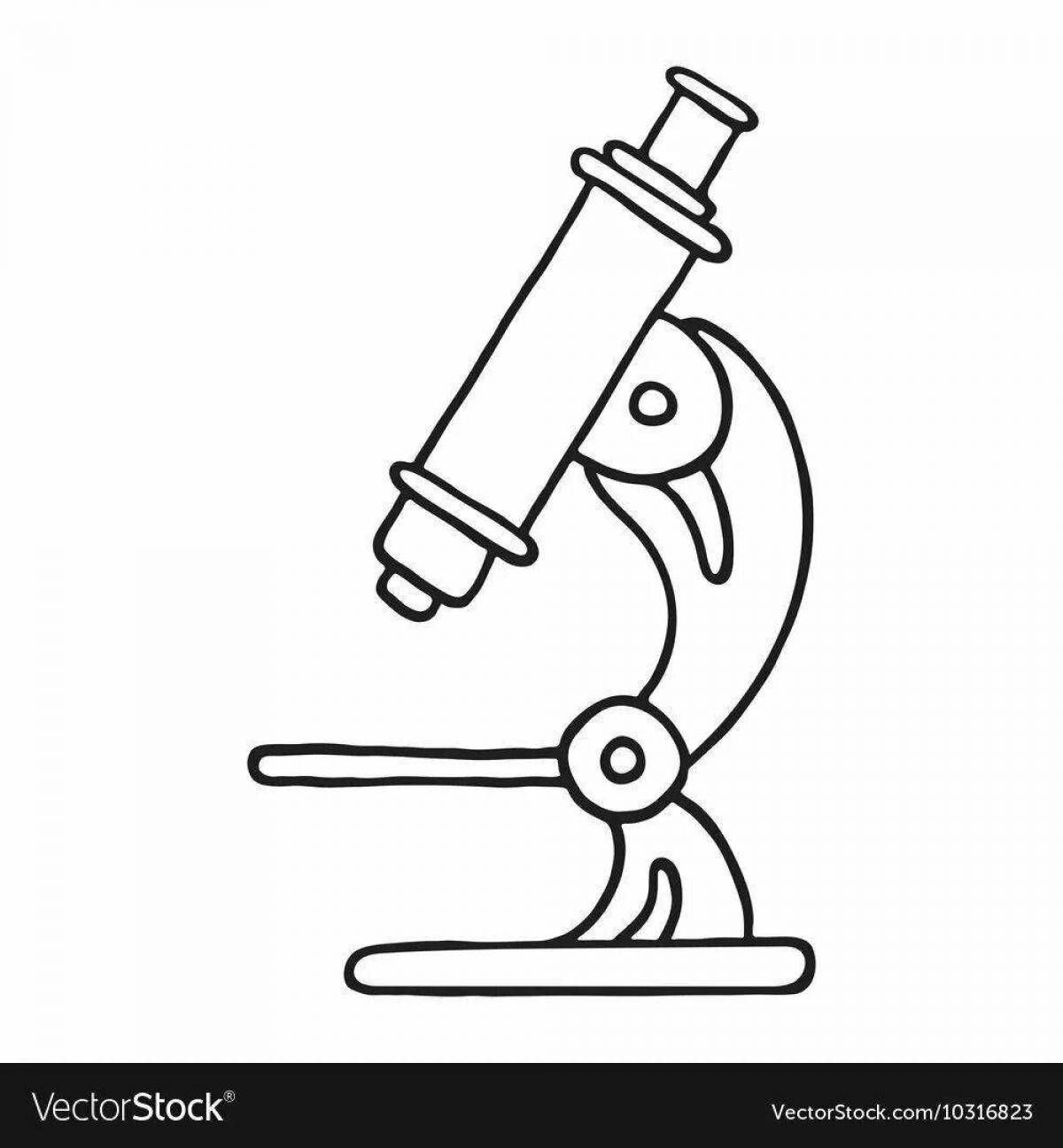 Микроскоп рисунок для 5 класса. Трафарет микроскопа. Микроскоп для рисования. Микроскоп раскраска для малышей. Легкий микроскоп.