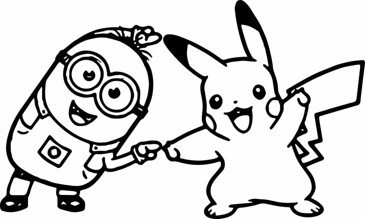 Exquisite pikachu coloring book for boys