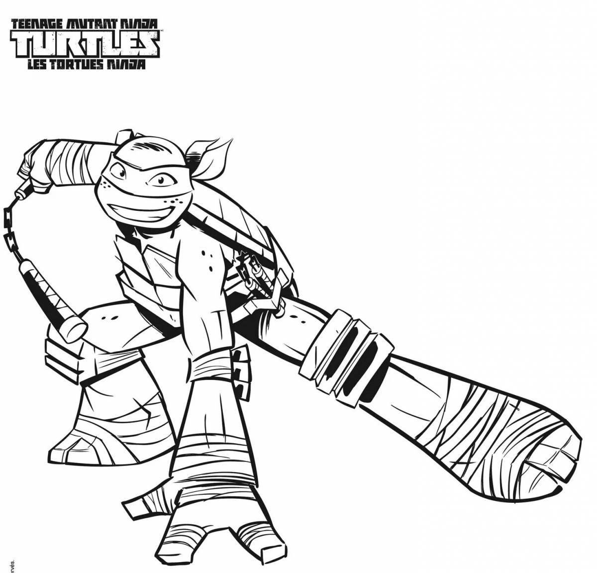 Playful ninja turtle 2012 coloring book