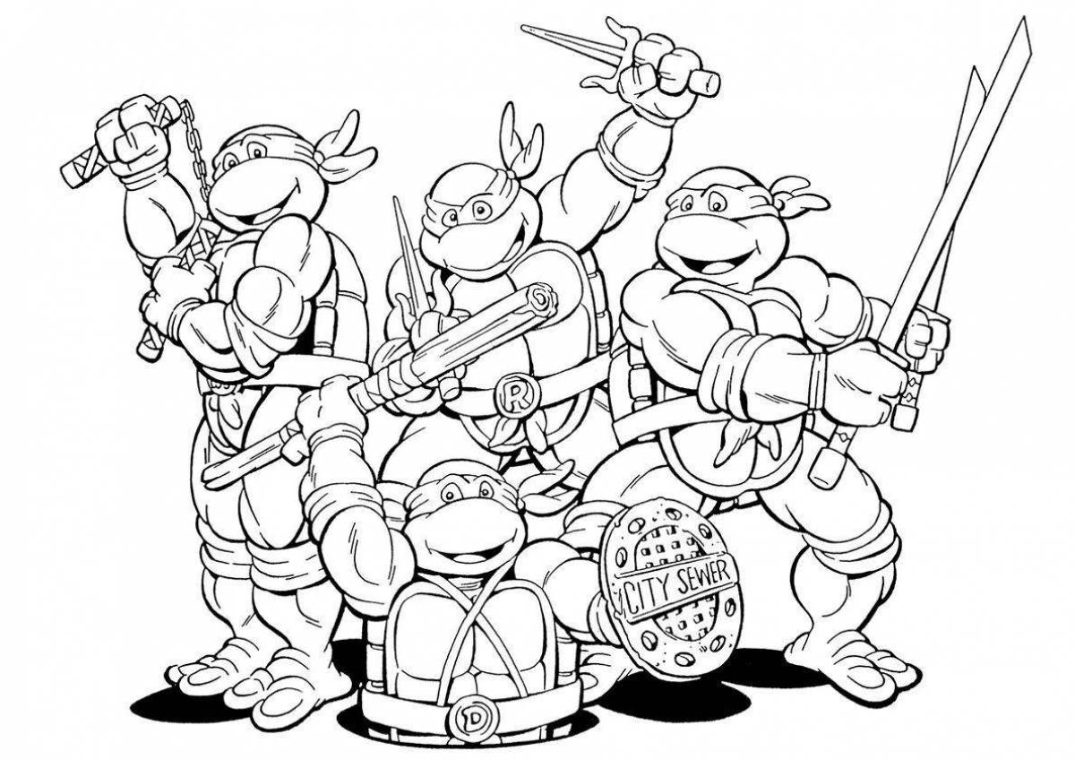 Dynamic Teenage Mutant Ninja Turtles 2012 coloring book