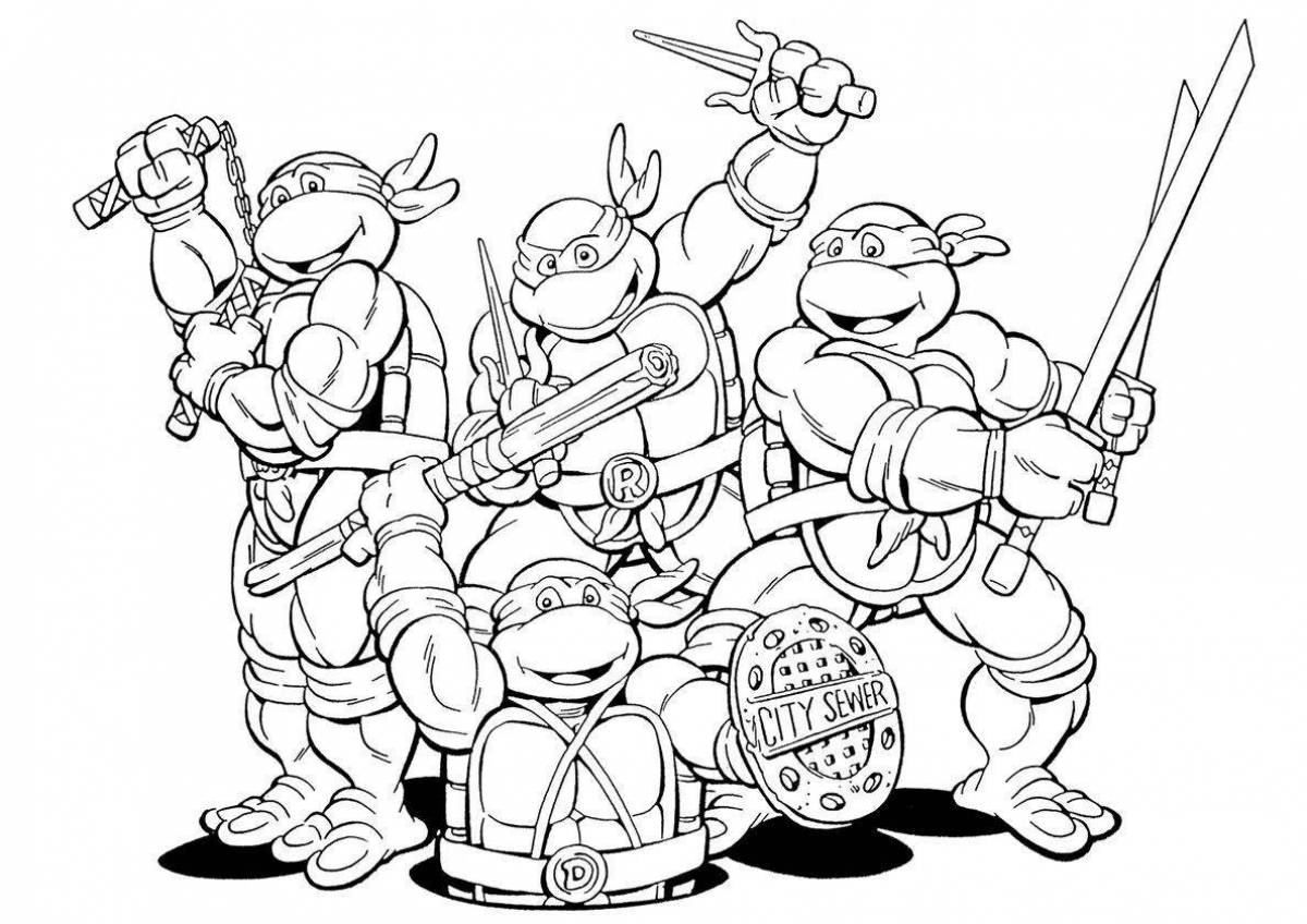 Dynamic Teenage Mutant Ninja Turtles 2012 coloring book