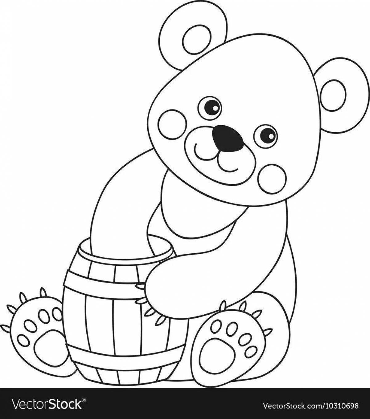 Bubble bear with honey coloring book