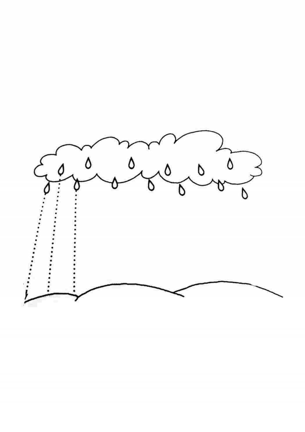 Gorgeous rain coloring book for kids