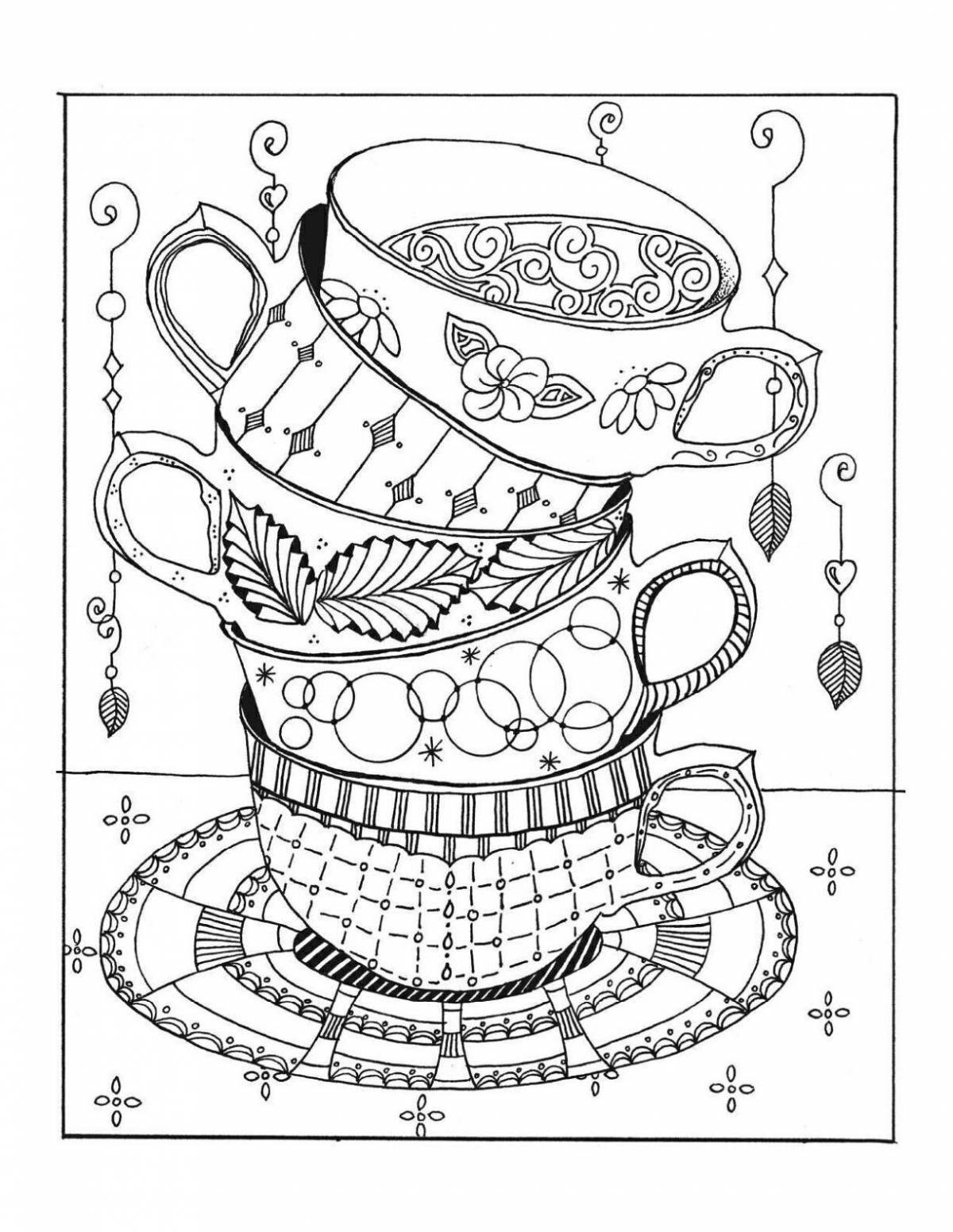 Detailed crockery by numbers