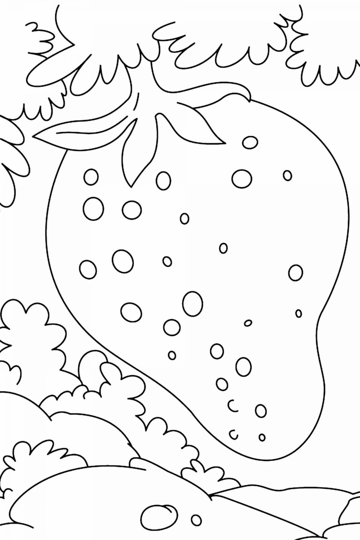 Colorful strawberry coloring game