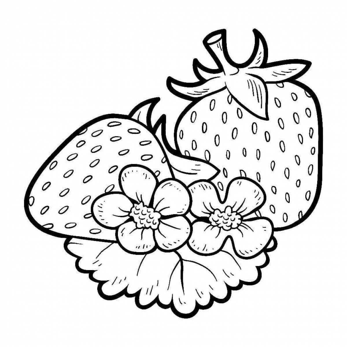 Delicious strawberry coloring game