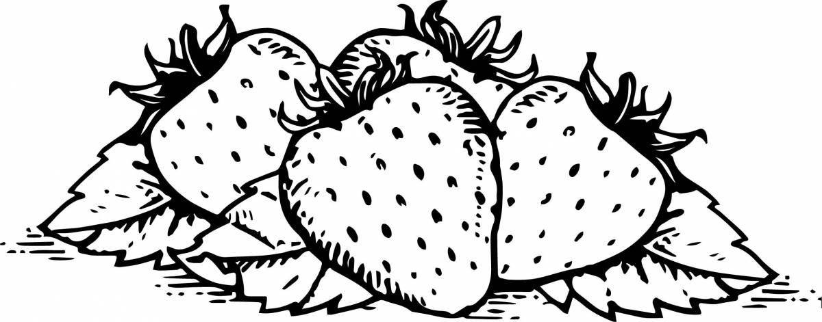 Animated strawberry coloring game
