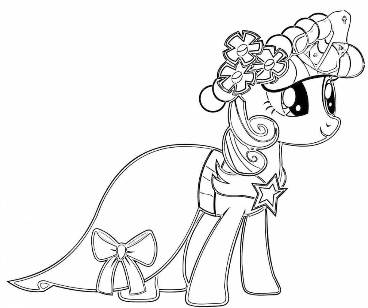 Radiant coloring page pony doll lol