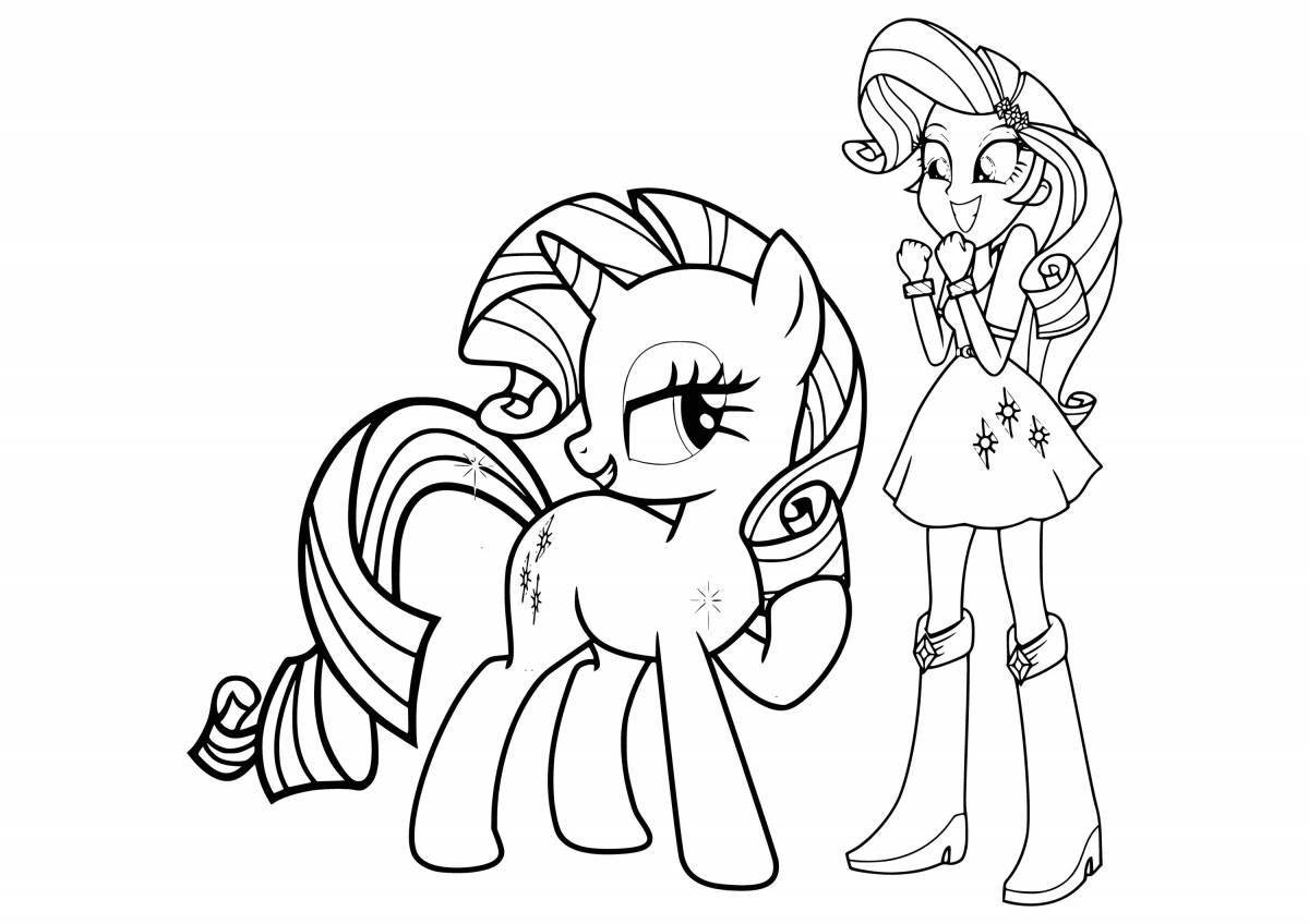 Vivacious coloring page pony doll lol