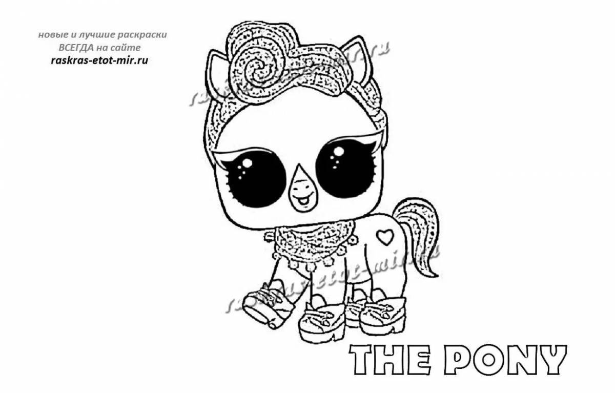 Увлекательная раскраска pony doll lol
