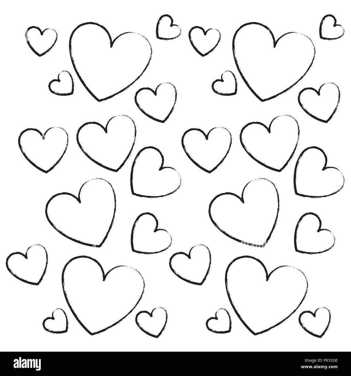 Adorable little heart coloring page
