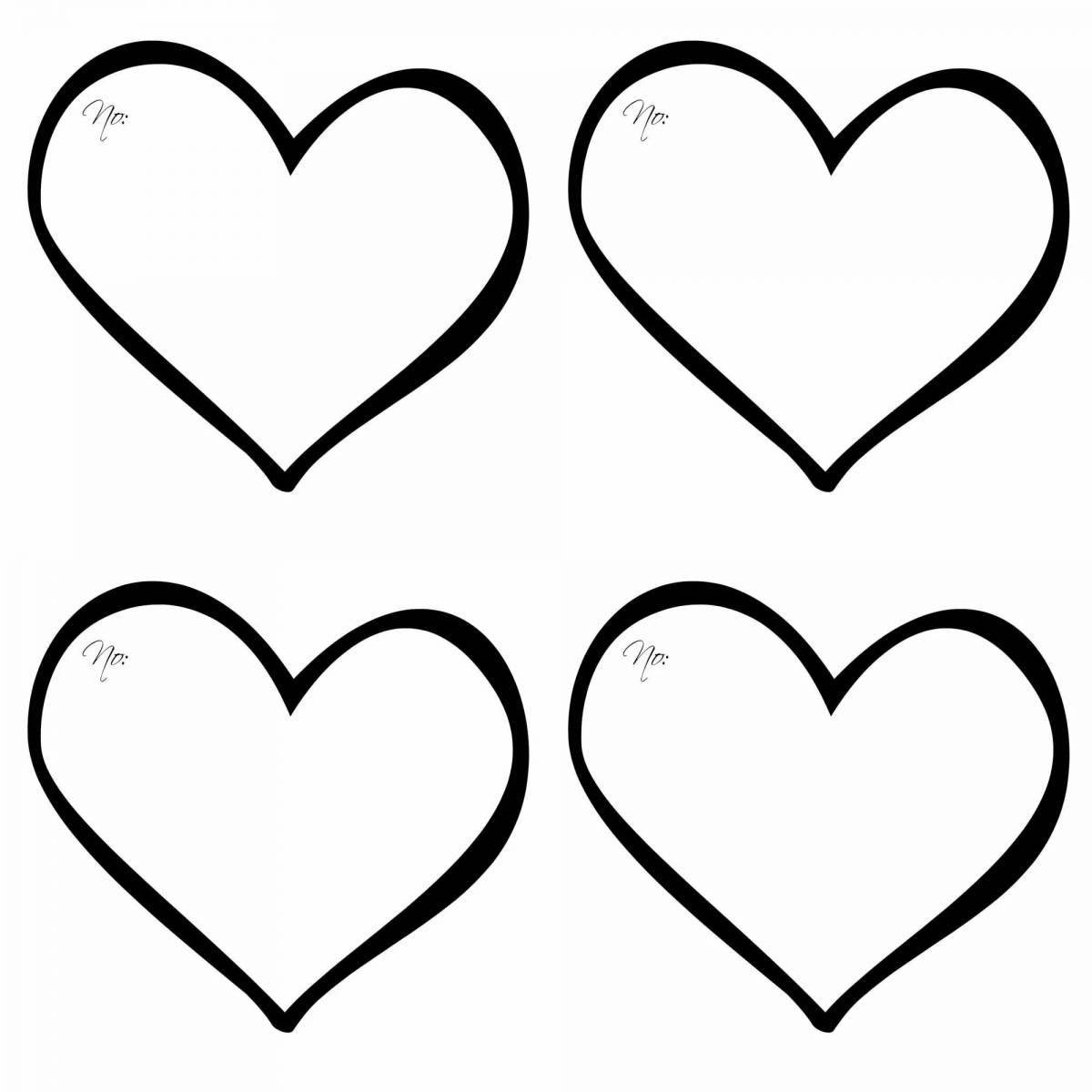 Little hearts holiday coloring page