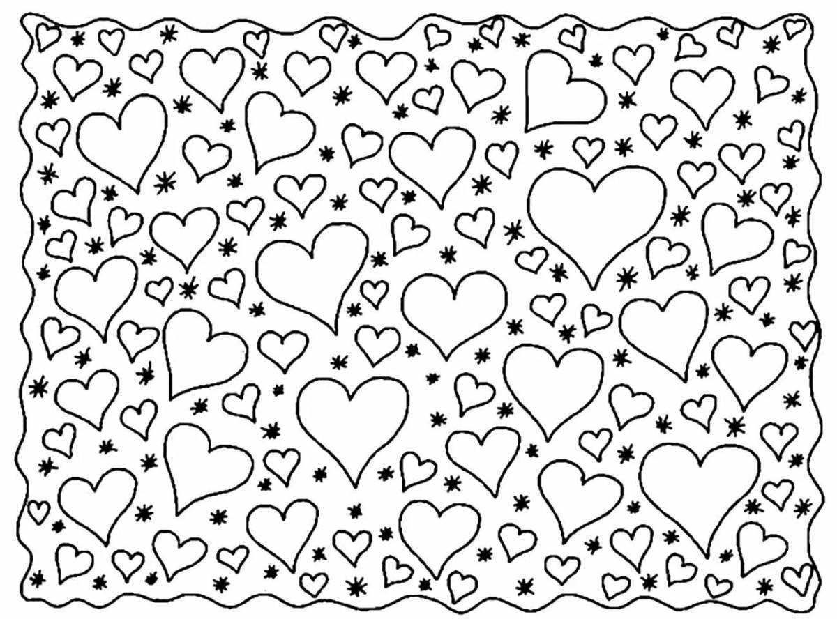 Live little heart coloring page
