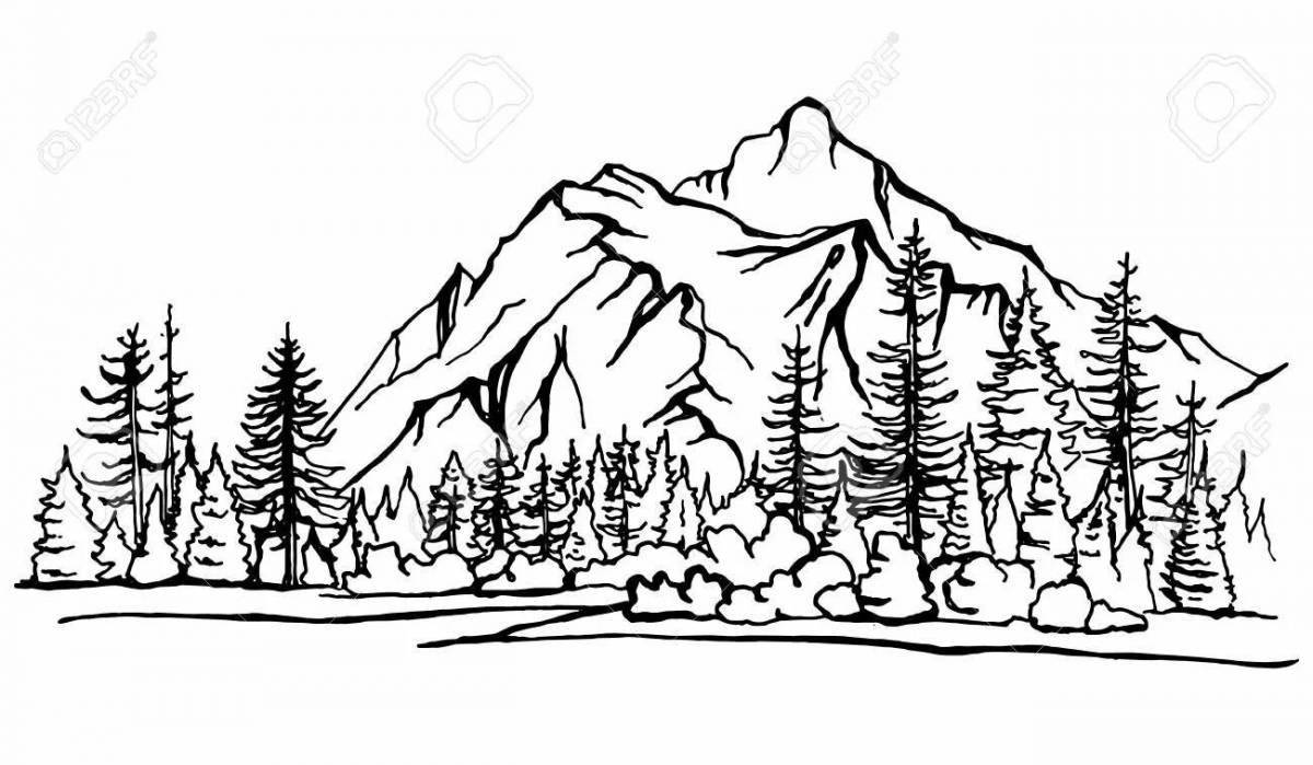 Fun taiga coloring book for kids