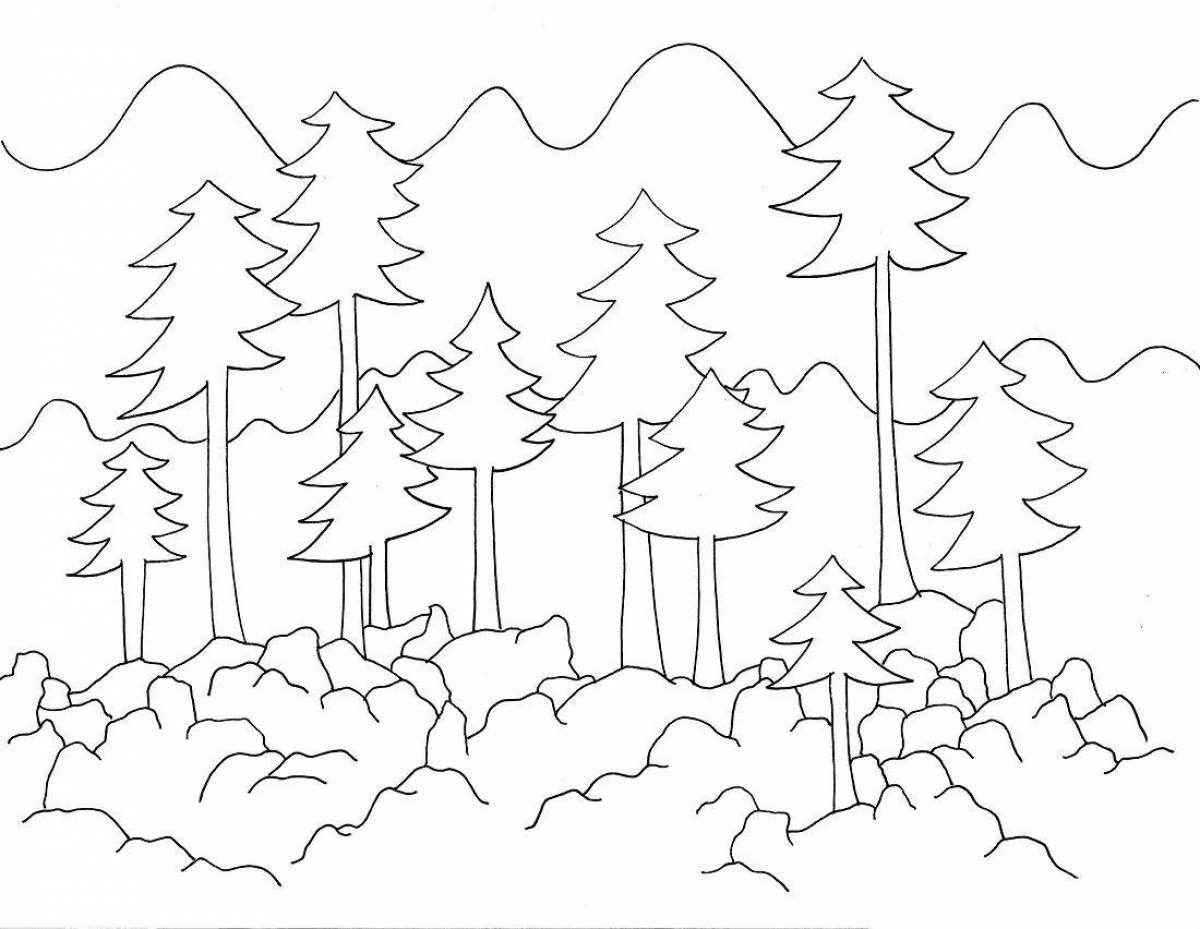 Brilliant taiga coloring book for kids