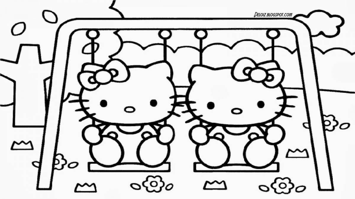 Очаровательный плакат hello kitty