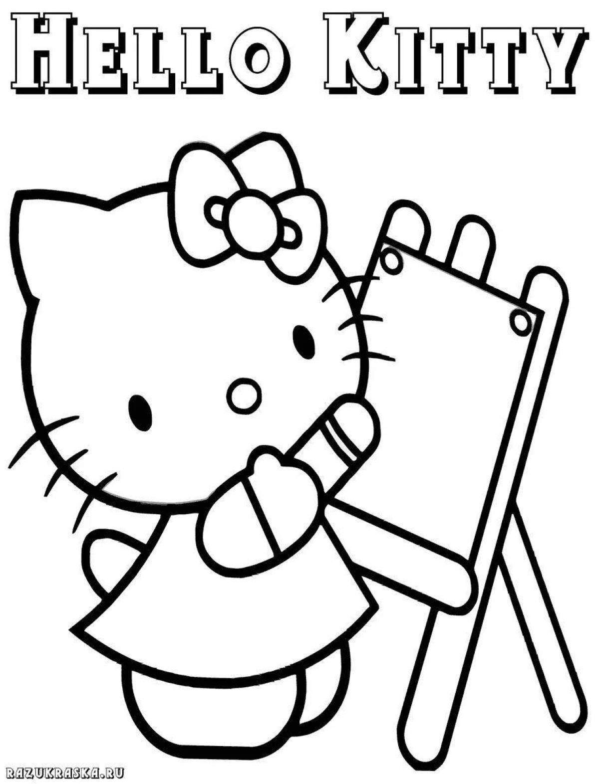 Bright hello kitty poster