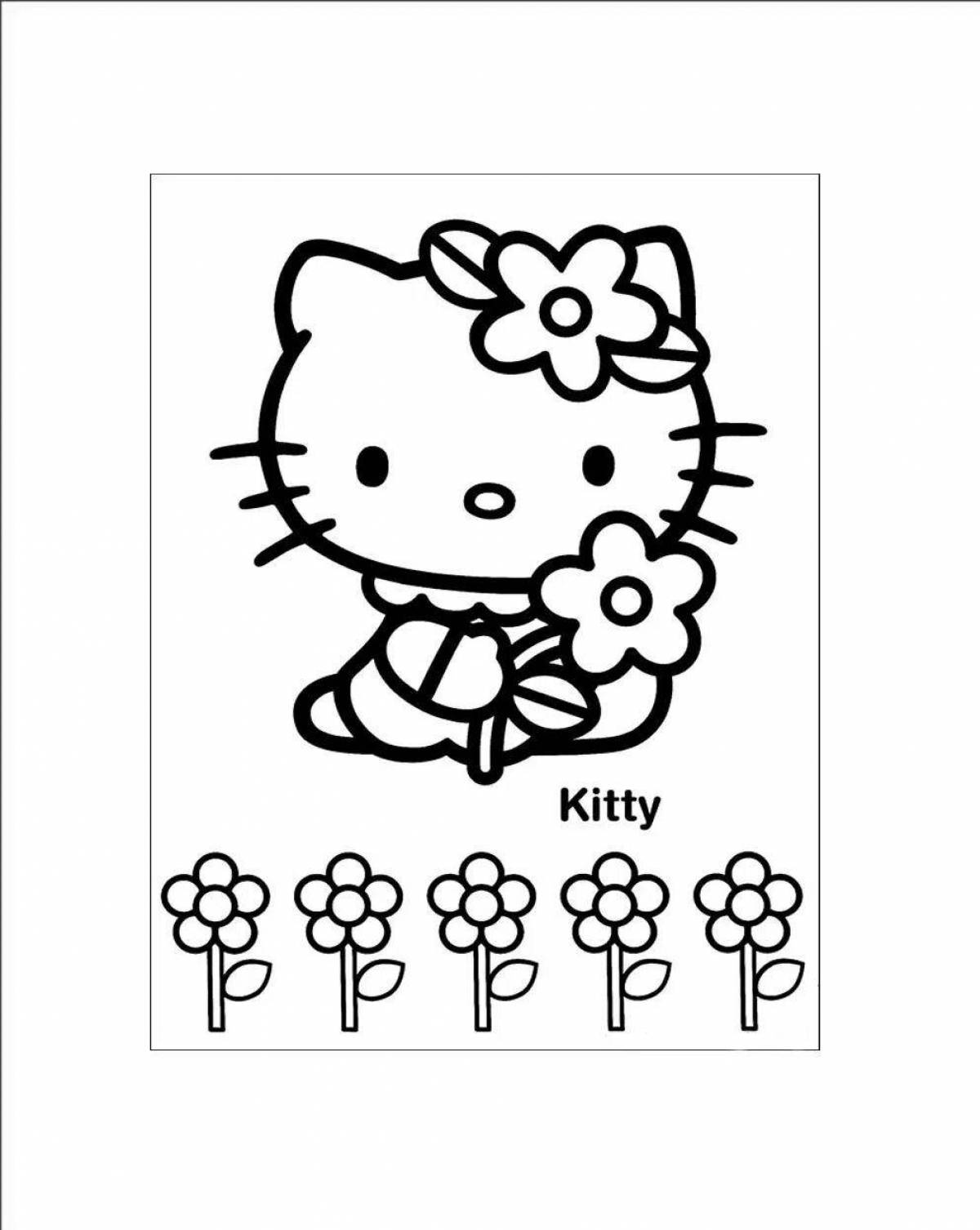 Забавный плакат hello kitty