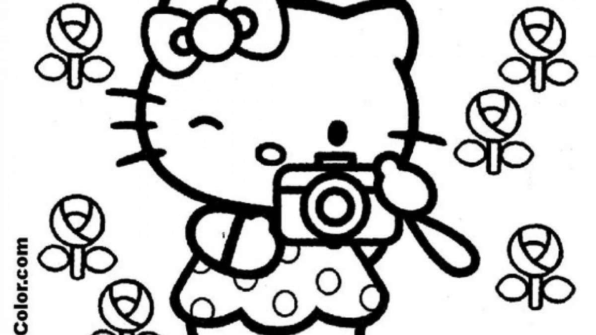 Праздничный постер hello kitty