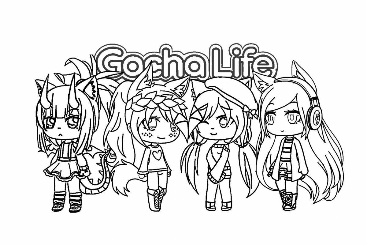 Радостная раскраска gacha life os