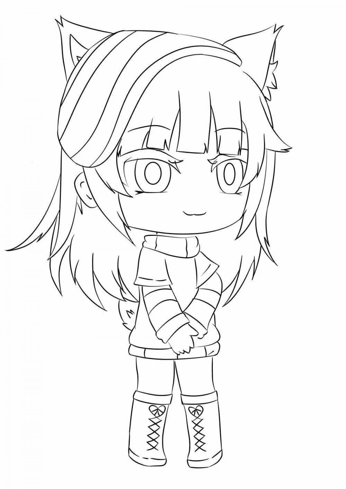 Раскраска Интригующая раскраска gacha life os