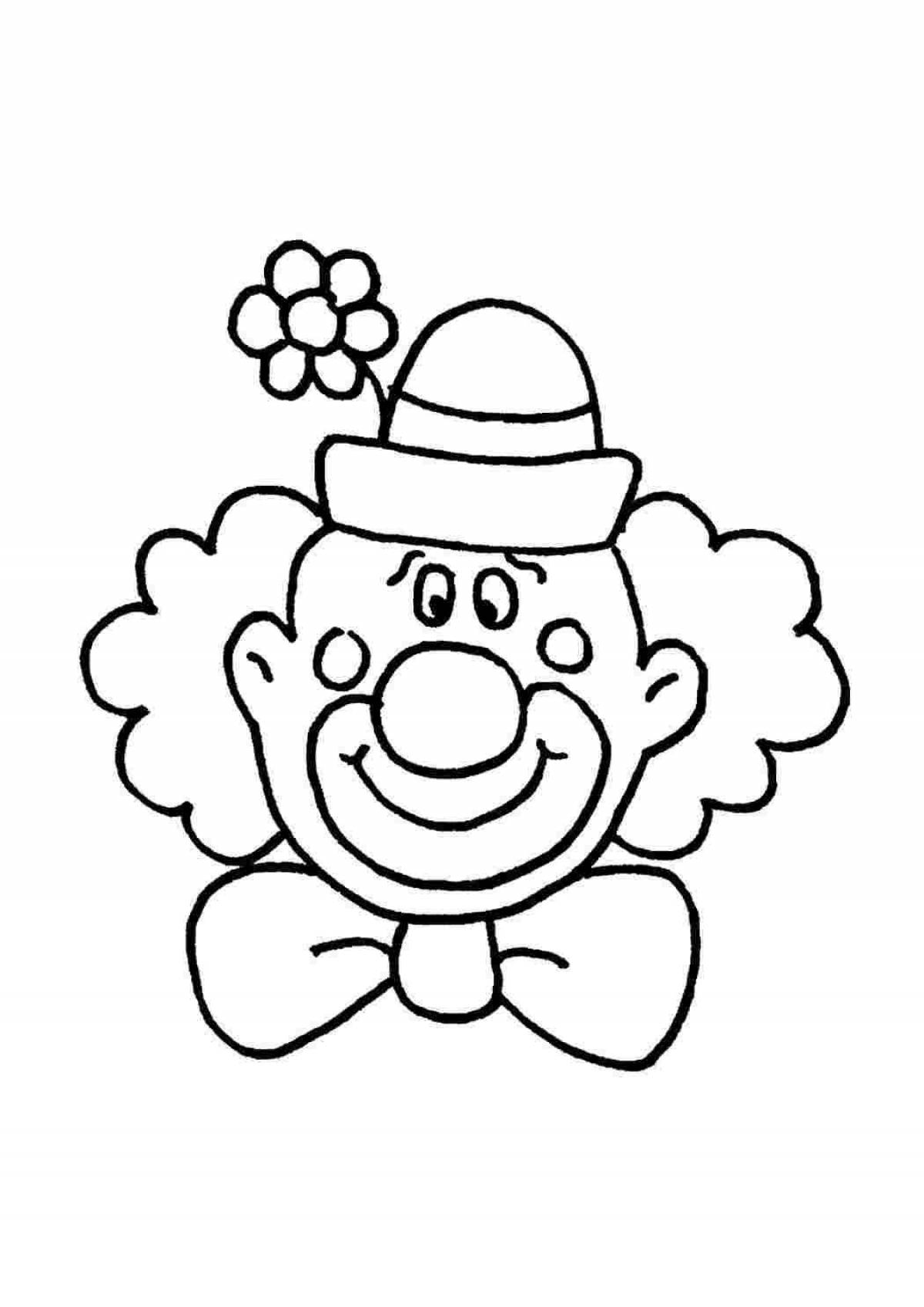 A fun clown coloring book for preschoolers