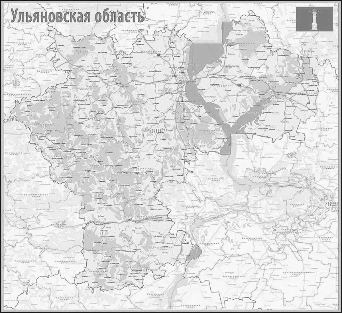 A fascinating map of the Ulyanovsk region