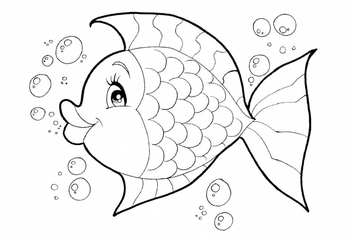 Magic goldfish coloring page