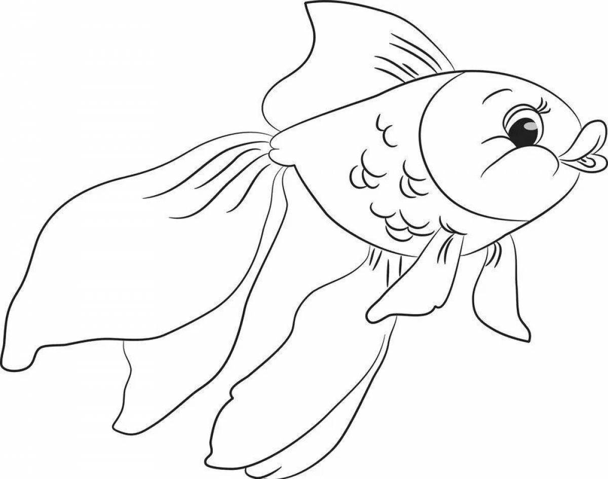 Beautiful goldfish coloring page