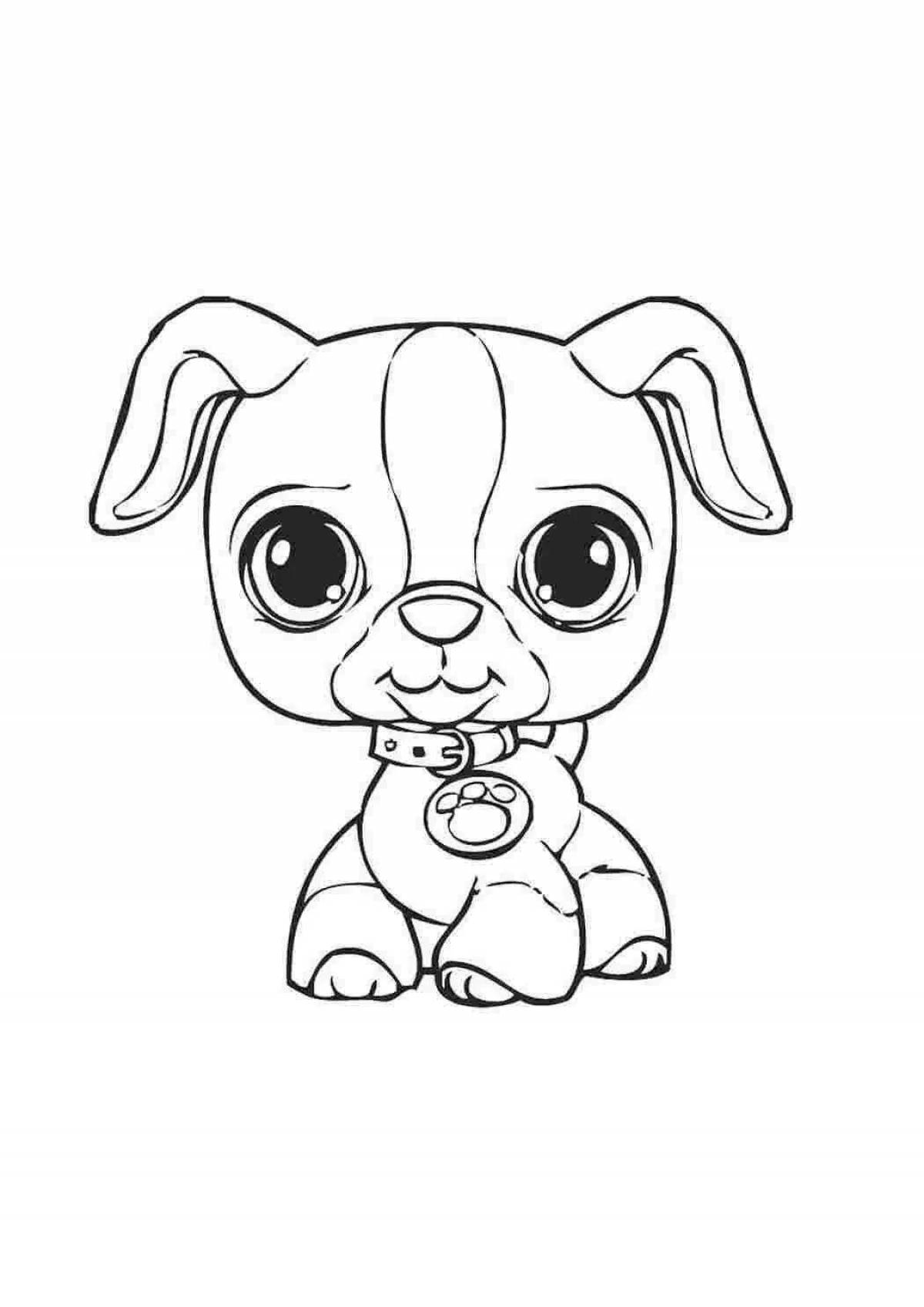 Live coloring pages of puppies for girls
