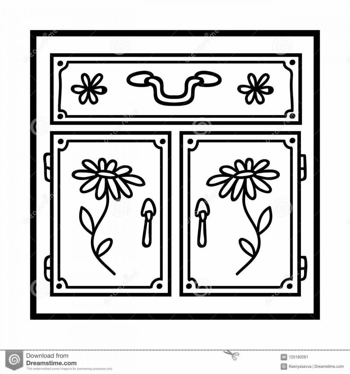 Colorful buffet coloring page