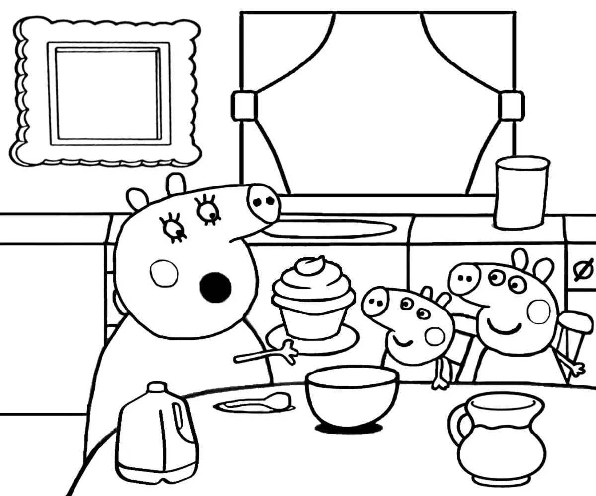 Coloring page charming Mayan cuisine